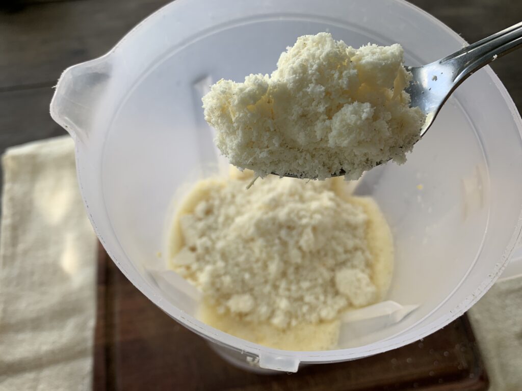 massa de mandioca no liquidifcador